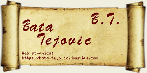 Bata Tejović vizit kartica